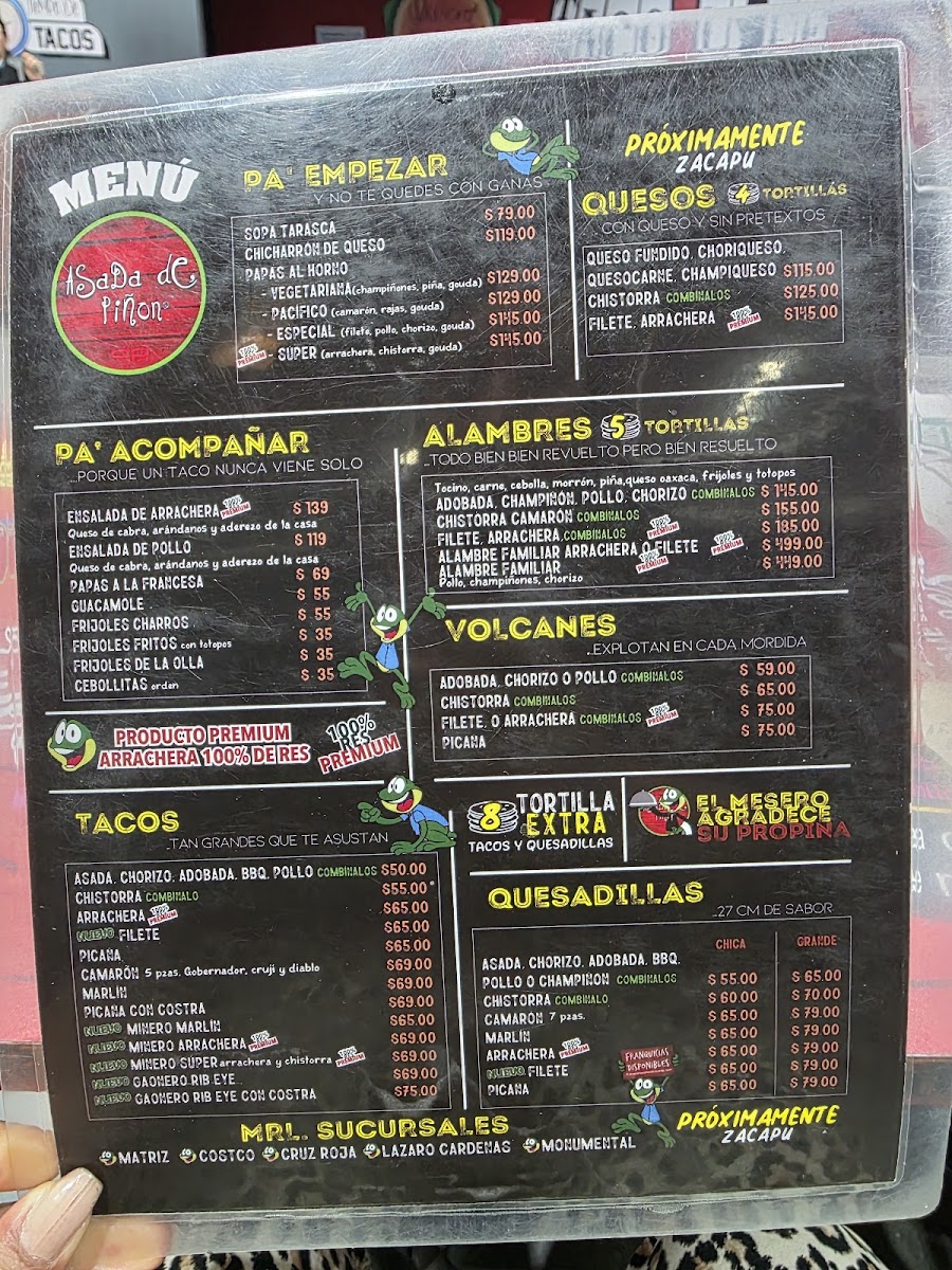 Asada de Piñon Periferico Menu - Image 2