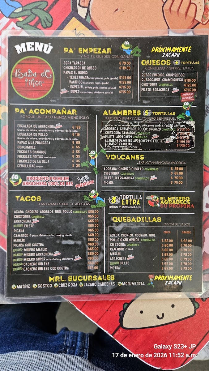 Asada de Piñon Periferico Menu - Image 3
